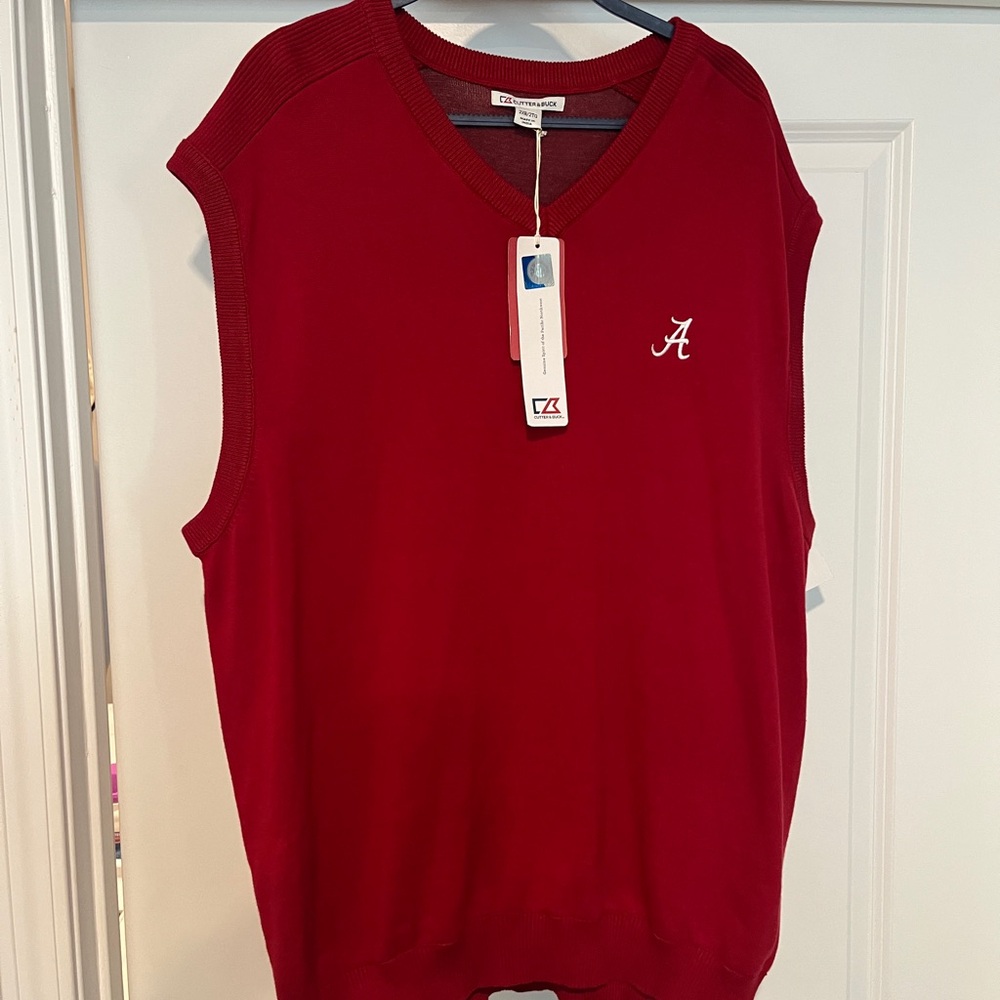Alabama Crimson Tide 2XB Cutter & Buck Red Sweater Vest
